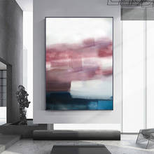 Modern Graffiti Art Pink Blue Gray Abstract Wall Art Oil Painting Print on Canvas Nordic Posters and Prints Living Room Decor 2024 - buy cheap