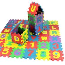 Quebra-cabeças infantil de 5.5x5.5cm, brinquedo infantil, novidade, alfabeto, número, eva, educacional, aprendizado inicial, conjunto de brinquedos 2024 - compre barato