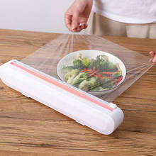 Fixing Food Wrap Dispenser Cutter Punch-free Foil Cling Film Wrap Dispenser Plastic Sharp Cutter Storage Holder Kitchen Tool 2024 - buy cheap