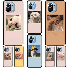 Funny Cute Lovely Cat Case For POCO X3 Pro X4 Pro GT M3 M4 F3 Cover For Xiaomi Mi 11 Lite Mi 12 12X 10T 11T Pro 2024 - buy cheap