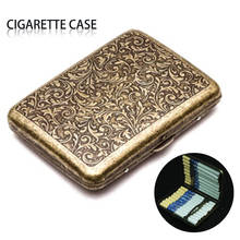 Personality Cigarette Case With Gift Box For 20pcs Metal Vintage Cigarette Box Men Cigar Holder Pocket Cigarette Accessories 2024 - buy cheap