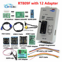 Free Shipping RT809F Serial ISP Programmer with 12 adapters +1.8v adapter+SOP8 test clip+EDID cable Best Quality 2024 - buy cheap