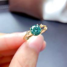 Alta qualidade verde moissanite anel de diamante s925 prata esterlina moda fina jóias de casamento para mulher frete grátis meibapj fs 2024 - compre barato