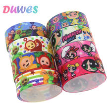 DUWES 50yards cartoon Printed Grosgrain Ribbon Accessory Hairbow Headwear Decoration DIY Wholesale OEM D1250 2024 - buy cheap