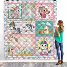 Born To Be A Unicorn  Customize Printed Quilt Blanket Twin Full/Queen King Size Dropshipping 2024 - buy cheap
