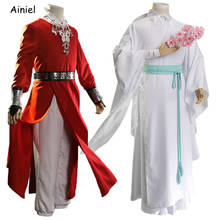 Anime Tian Guan Ci Fu Cosplay Xie Lian Costume Full Set Hua Cheng Kimono Han Fu Xielian Bamboo Hat Props White Outfits Disfraz 2024 - buy cheap