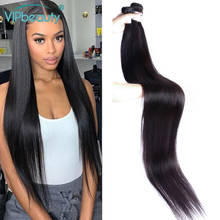 VIPBEAUTY-extensiones de cabello humano brasileño Remy, mechones de pelo liso ondulado, productos de 1, 3 y 4 unidades 2024 - compra barato