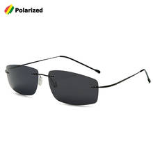 JackJad-gafas De Sol polarizadas sin montura para hombre, lentes De Sol ultraligeras De titanio, cuadradas, De diseño De marca para conducir, 033 2024 - compra barato