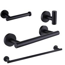 MTTUZK Matte Black 304 Stainless Steel Hardware Set,Robe Hook,Paper Holder  Towel Bar Bathroom Accessories 2024 - buy cheap