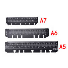 Линейка черная A5, A6, A76, спиральная, аксессуары для планировщика отверстий, канцелярские принадлежности для офиса, школы, принадлежности для рисования 2024 - купить недорого