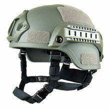 Открытый спортивный легкий тактический быстрый шлем, Регулируемый ABS шлем с боковыми рельсами NVG крепление для пейнтбола Охота стрельба 2024 - купить недорого