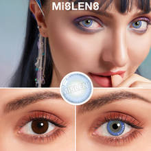 Mislens 1 пара (2 шт.) цвет аналогичен темным глазам серии Исландия цвет ed линзы 1 год использования цветные линзы для глаз макияж Косплей 2024 - купить недорого