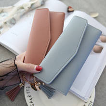 Long Wallet Women Purses Tassel Fashion Coin Purse Card Holder Wallets Female Clutch Money Bag PU Leather Wallet 2024 - buy cheap