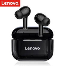 Оригинальные беспроводные наушники Lenovo TWS Bluetooth LP1s, стереонаушники 9D, водонепроницаемые спортивные наушники с микрофоном 2024 - купить недорого