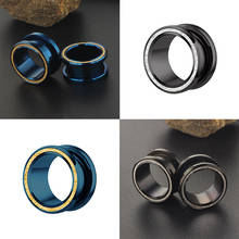 Pendientes de acero inoxidable para Piercing de oreja, dilatadores de anillo, expansor de tornillo, joyería corporal, 6mm-16mm 2024 - compra barato