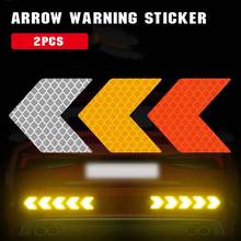 4PCS Car Warning Reflective Sticker Decals Arrows Pattern Motorcycle Auto Tail Bar Bumper Luminous Sticker Traffic Safety Mark 2024 - buy cheap