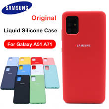 Original Samsung A51 Liquid Silicone Soft Protection Back Fitted Case Soft TPU Cover For Galaxy A71 4G Full Enclosure Protective 2024 - buy cheap