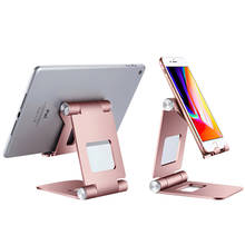 Portable Aluminium Alloy Dual Foldable Desktop Rotary Tablet Stand Universal Mobile Phone Holder Mount Bracket for iPad Tablet 2024 - buy cheap