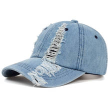 Summer New Fashion Worn Denim Cap Summer Outdoor Leisure Visor Hat Trend Hole Baseball Caps Hip Hop Sport Hats 2024 - buy cheap