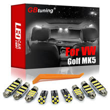 Gbtuning canbus nenhum erro conduziu o jogo de luz interior 17 pces para vw para o golfe 5 mk5 mk v (2006-2009) lâmpada interior da leitura da abóbada do veículo 2024 - compre barato