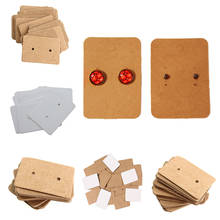 100Pcs Blank Earrings Ear Studs Display Card Hanging Tags Kraft Paper Jewelry Display Stand Holder Jewelry Organizer 2024 - buy cheap