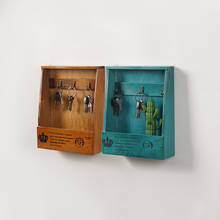 Estante decorativo de madera para pared, caja de almacenamiento de diversos colgador a prueba de polvo, organizador Retro, estante para llaves, estante de madera para pared 2024 - compra barato