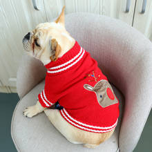 Новогодняя одежда для собак, теплое пальто для собак, куртка, одежда для французского бульдога, костюм для средних и больших собак, одежда для собак, свитер для Мопса 2024 - купить недорого