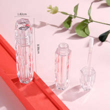 Tubo de brilho labial transparente, tubo de plástico de diamante de cristal transparente para cosméticos diy, recipiente de embalagem de brilho labial com 10/30/100 peças 2.5ml 2024 - compre barato