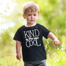 Kind In The New Cool Kids Tshirt Funny Toddler Boy Girl Short Sleeve T-shirt Tops Casual Children O-neck Tees Clothes Outfit 2024 - buy cheap