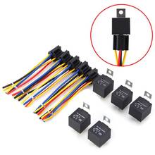 DC 12V Car SPDT Automotive Relay 5 Pin 5 Wires with Harness Socket 30/40 Amp 2024 - buy cheap