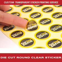 Customized logo or text transparent/clear PVC, white paper stickers, white pvc vinyl labels printing 2024 - buy cheap