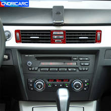 Carbon Fiber Car Styling Console Air Conditioner Vents Frame Cover Trim Stickers For BMW 3 Series E90 E92 E93 2005-2012 2024 - buy cheap