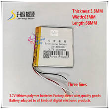 3.7V 2500mAh 386368 Polymer lithium ion / Li-ion battery for mobile phone tablet pc POWER BANK mp4 cell phone 2024 - buy cheap