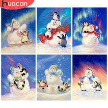 HUACAN Full Square Diamond Painting 5d Snowman Christmas DIY Diamond Embroidery Cross Stitch Penguin Home Decor Gift 2024 - buy cheap