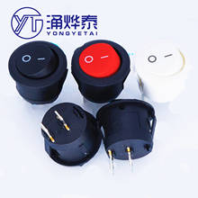 YYT-interruptor circular pequeño de 10 Agujero Abierto y 20mm, KCD1-105-2P de diámetro exterior de 23MM, color negro, rojo y blanco 2024 - compra barato