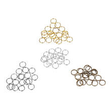 Anillos abiertos para hacer joyas, 200 unids/lote de 4, 6, 8, 10 y 12mm, anillos divididos de Color dorado y plateado, conectores para suministros de bricolaje 2024 - compra barato
