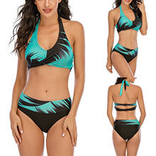 Swimming Beach Bathing Suit Swimwear Sexy Print Up High Cut Leg Bikini Set Two Piece Swim Summer Female Sport Beachwear 2024 - buy cheap