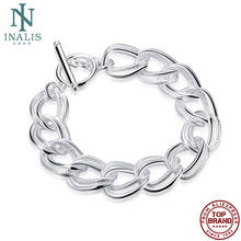 INALIS-pulsera de cobre con doble círculo para mujer, brazalete redondo con giro de Flash para chica, regalo de joyería de moda de aniversario 2024 - compra barato