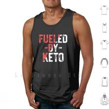 Camiseta keto engraçada, tanque para dieta de ketosis sem mangas, fisiculturismo, lençóis para dieta com prendedor 2024 - compre barato