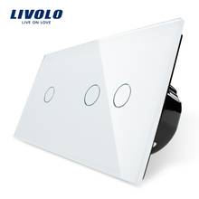 Manufacturer,Livolo EU Standard, Touch Switch, White Crystal Glass Panel,Wall Light Smart Switch, VL-C701+C702-11 2024 - buy cheap