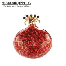 Neoglory Vivid Red Pomegranate Fruit Pins High Quality Enamel Brooches For Women  2020 Statement Fashion Jewelry Party Gifts 2024 - buy cheap