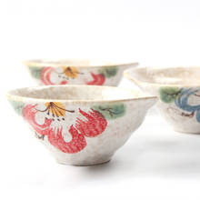 Cuenco de cerámica japonés y de viento pintado a mano con flores, cuenco de arroz, cuenco grande para Fideos, cuenco de ramen, cuenco coreano para sopa, cuenco para ensalada 2024 - compra barato