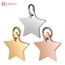 (37299)10PCS 12x13MM Quality Gold Color Stainless Steel Star Charms Pendants Jewelry Making Supplies Diy Findings Accessories 2024 - buy cheap