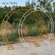 JAROWN Wedding Arch Party Backdrop Iron Arch Flower Stand Props Double Round Ring Arch Frame Home Flower Arch Door Decoration 2024 - buy cheap