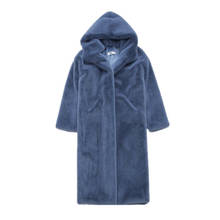 Winter clothing new thickening imitation mink coat Coat female long hooded loose artificial fur imitation fur coat 2024 - buy cheap