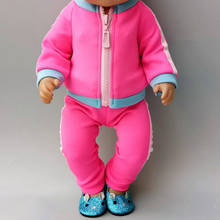 Baby new born Doll Clothes zipper sport jacket 18 Inch Doll clothes outfit baby girl play toys wearing 2024 - buy cheap