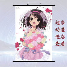 Imagem decorativa japonesa, cartaz de rolagem de parede para decoração do anime haruhi miya no yuutu, nagato, yuki & asahina misubstitua 2024 - compre barato