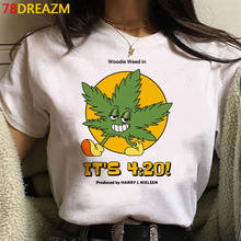 Camiseta de Bong Weed para mujer, top con estampado kawaii de talla grande, harajuku kawaii, 2021 2024 - compra barato