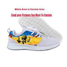 Shrek Shoes Funny Sneakers Hip Hop Casual Shoes 3d Men Shoes 2019 Summer Lightweight-Breathable Custom DIY High-top sneakers 2024 - buy cheap