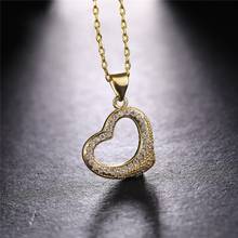 Juya Handmade Wedding Jewelry Supplies Heart Necklace For Women Girl Gold /Rose Gold Love Heart Pendant Necklace Wholesale 2024 - buy cheap